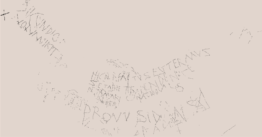 Image avec les inscriptions latines trouvées à la Roca dels Moros.